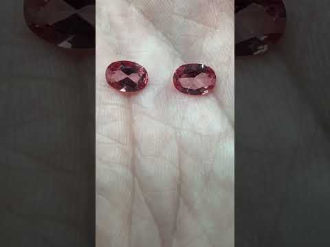 Salmon Topaz Pair - 7X5mm